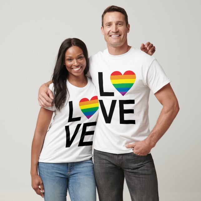 LOVE RAINBOW HEART T-Shirt (Unisex)