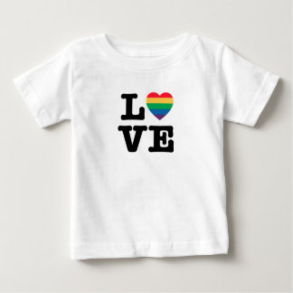 Love Rainbow Heart Word Baby T-Shirt