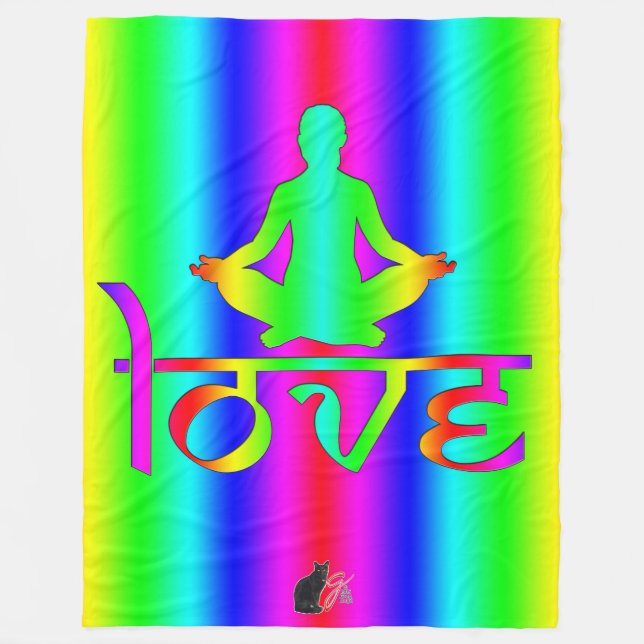 Love Rainbow Intentions Fleece Blanket (Front)
