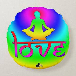 Love Rainbow Intentions Round Cushion
