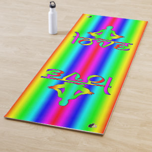 Love Rainbow Intentions Yoga Mat