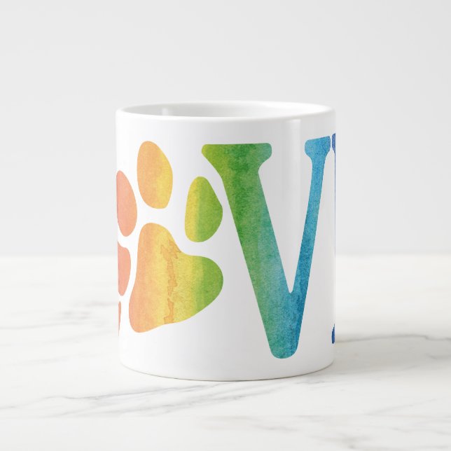 Love Rainbow Large Coffee Mug (Front)
