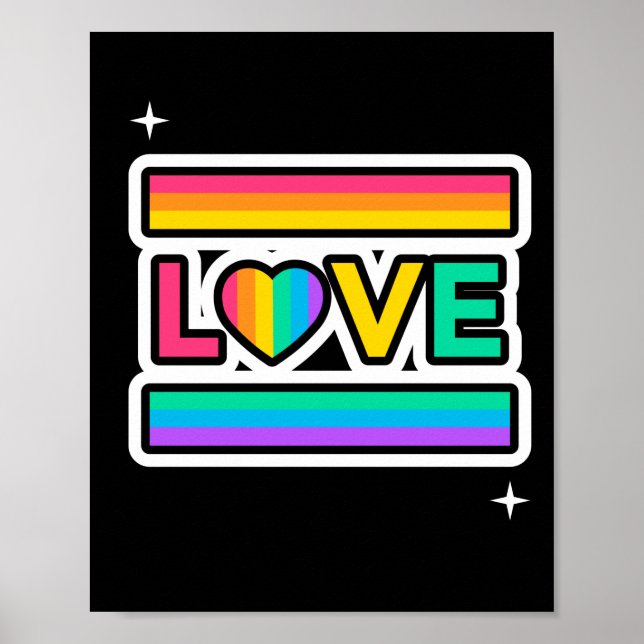 Love. Rainbow love. Pride lgbtq. Poster (Front)