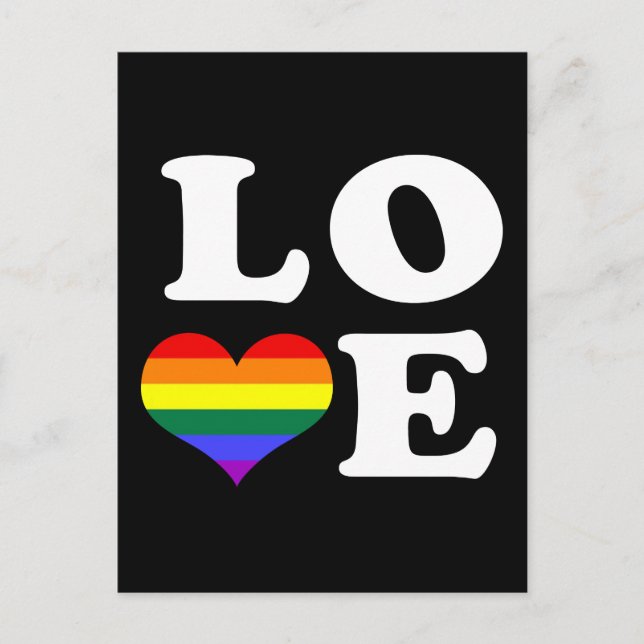Love Rainbow Pride Postcard (Front)