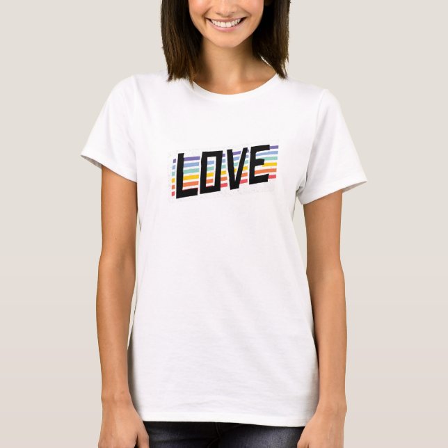 Love Rainbow Stripes T-Shirt (Front)