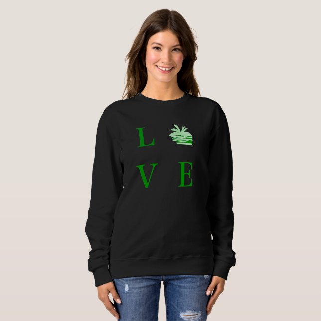 Love Reading – Book Lover Typography Illustration Sweatshirt (Front Full)