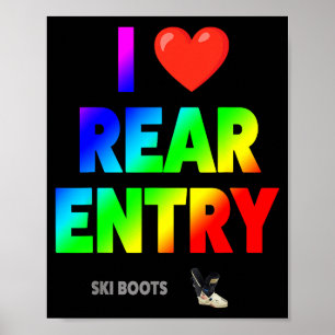 Love rear entry ski boots funny skier subtle retro poster