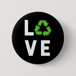 Love Recycling 6 Cm Round Badge