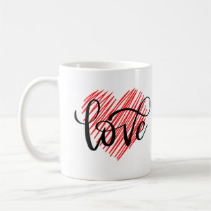 Love Red And Black colour Coffee Mug