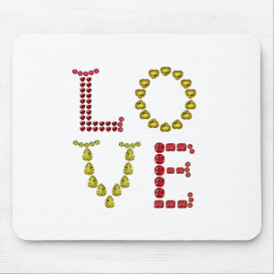 Love, Red and Yellow Mouse Pad