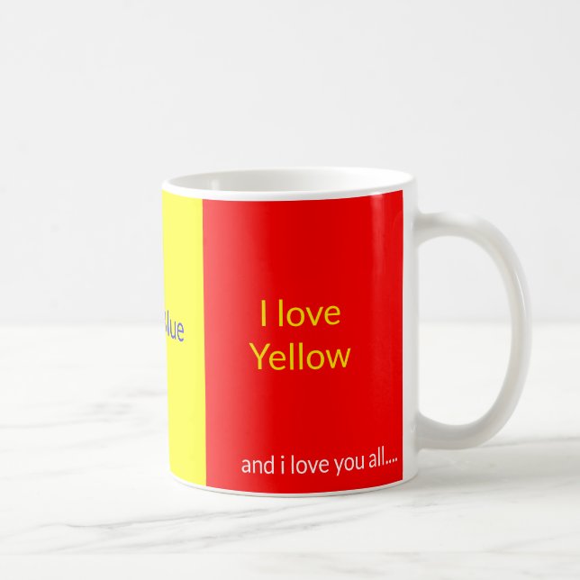Love Red Blue Yellow and you all Mug (Right)