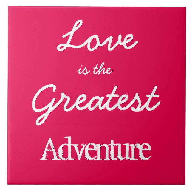 Love Red Ceramic Tile (Front)