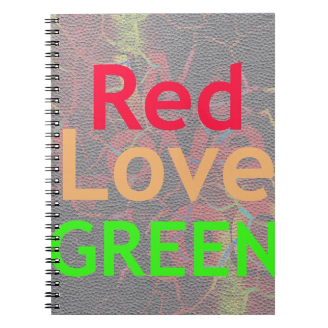 LOVE RED GOLDEN GREEN NOTEBOOK (Front)