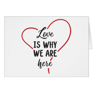 Love Red Heart Black White Wedding Bridal Shower