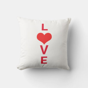 Love Red Heart Cute Valentine's Day Birthdays Gift Cushion
