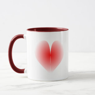 Love red heart mug