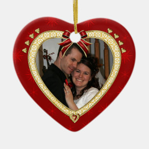 Love Red Heart Personalised Photo Ornament