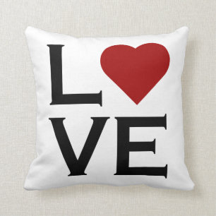 Love Red Heart Pillow