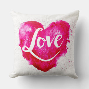 Love Red Heart Valentine's day Throw Pillow