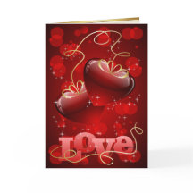 Love red hearts and roses