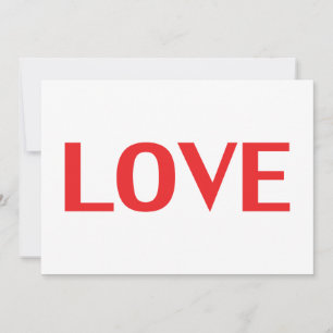 Love red typography modern Valentine's Day card