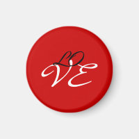 Love Red White Black Colour Calligraphy Script