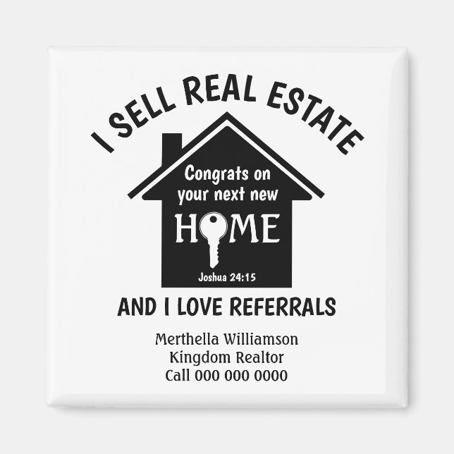 Love Referrals | I SELL REAL ESTATE Custom Realtor Magnet (Front)