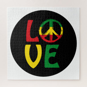 LOVE Reggae with peace symbol Jigsaw Puzzle