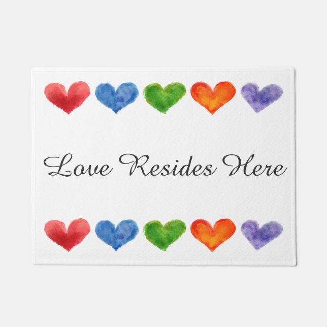 Love Resides Here Doormat (Front)