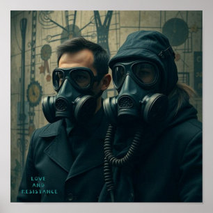 LOVE & RESISTANCE Kafka Romantics Modern Graphic 2 Poster