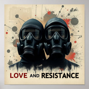 LOVE & RESISTANCE Modern Graphic 2 Poster