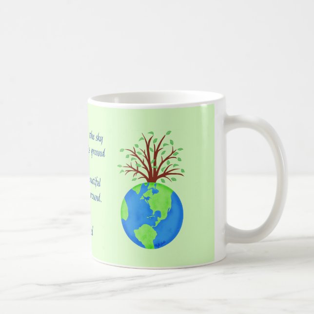 Love Respect Earth Poem and Art Name Personalised Coffee Mug (Right)