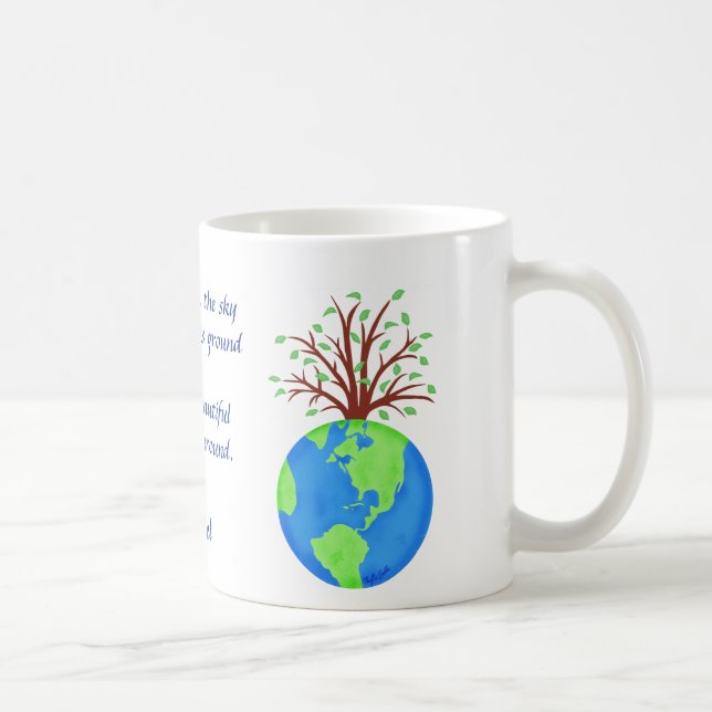 Love Respect Earth Poem and Art Name Personalised Coffee Mug (Right)