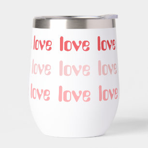 Love Retro Typography Pink and Red