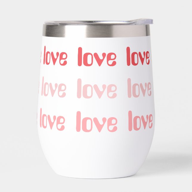 Love Retro Typography Pink and Red (Left)