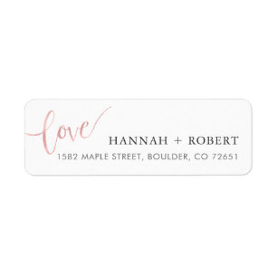 Love Return Address Label