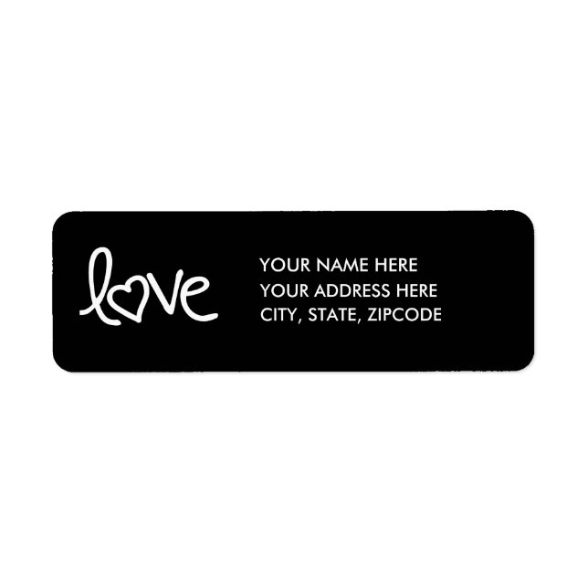 Love Return Address Label (Front)