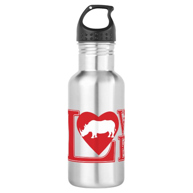 Love-Rhinos 710 Ml Water Bottle (Front)