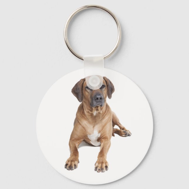 Love Rhodesian Ridgeback Puppy Dog Keychain (Front)