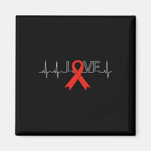 Love Ribbon Products Shirts For Heart Disease Awar Magnet