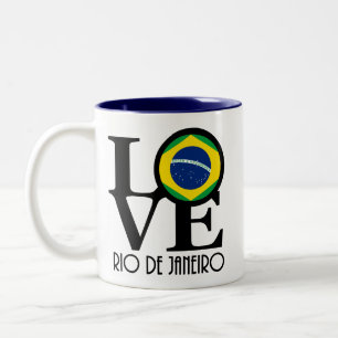 LOVE Rio de Janeiro 11oz Two-Tone Coffee Mug