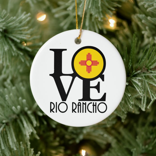 LOVE Rio Rancho Ceramic Ornament (Tree)