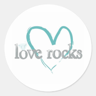 Love Rocks Classic Round Sticker