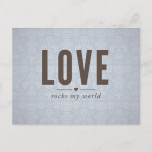 Love Rocks My World Vintage Postcard