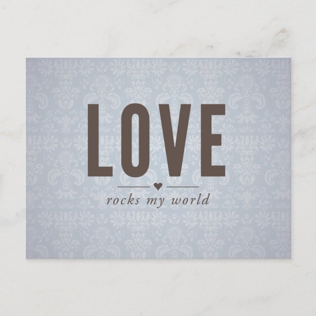Love Rocks My World Vintage Postcard (Front)