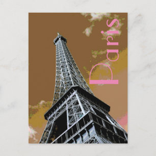 Love & Romance City of Paris Eiffel Tower France Postcard