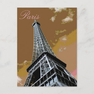 Love & Romance City of Paris Eiffel Tower France Postcard