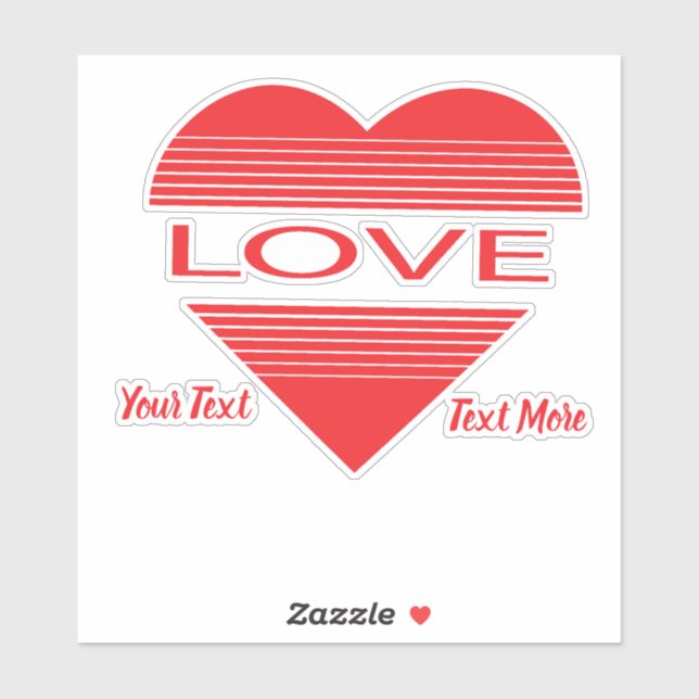 Love & Romance Concept Design with Heart Elements (Sheet)