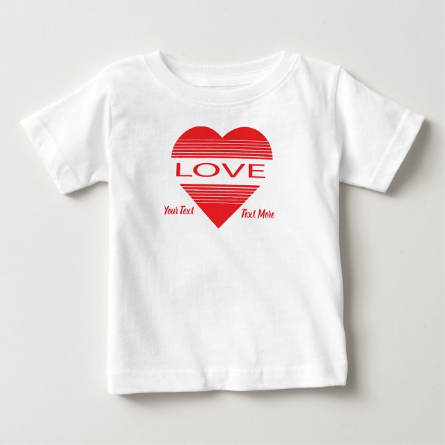 Love & Romance Concept Design with Heart Elements Baby T-Shirt (Front)