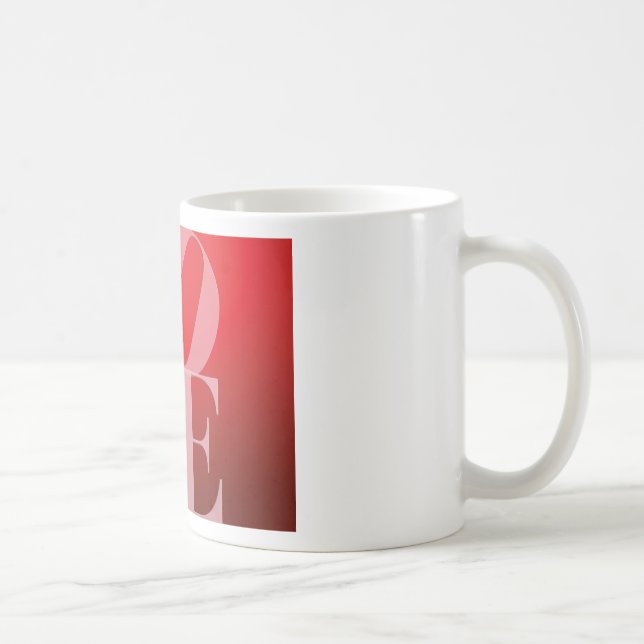Love Romance Red Pink Coffee Mug (Right)